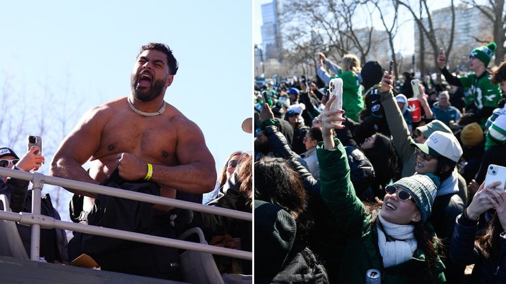 Jordan Mailata has whipped Philadelphia fans into a frenzy with his rendition of We Are The Champions.