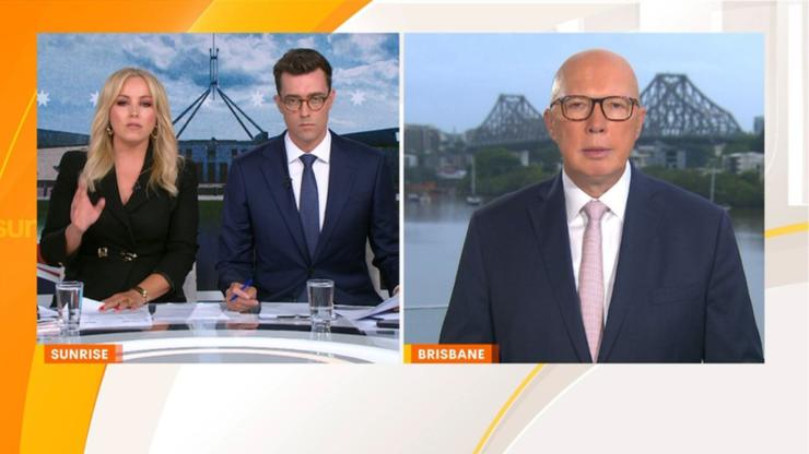 Sunrise host Monique Wright questioned Peter Dutton over a timeline for his Gas Reservation Plan, asking when Australian households would experience reduced bills as a result.
