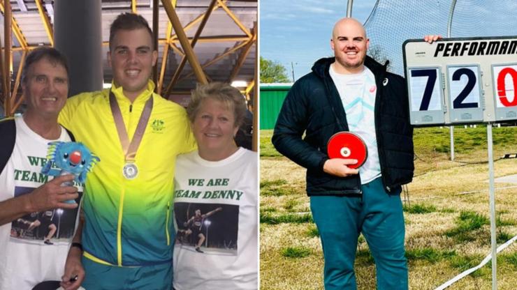 Matt Denny has dedicated his new national record to his late father.