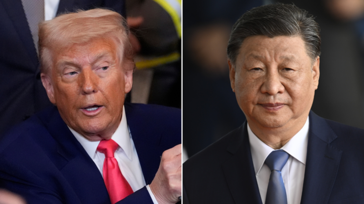 US President Donald Trump (left) is pausing his tariffs regime for 90 days on countries excluding China, as President Xi Jinping refuses to back down from a trade war with the US.