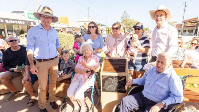 Campaigning in the outback — David Littleproud stops in Winton, promising $8 million to improve aged care for one of Queensland’s most remote communities.