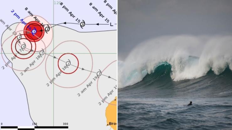A tropical cyclone is threatening is WA's Kimberley and dangerous surf conditions in NSW.