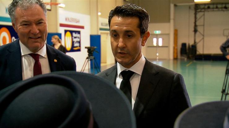 Premier David Crisafulli and Education Minister John-Paul Langbroek speak with students about safety and respect, as part of a new state-wide anti-bullying initiative.