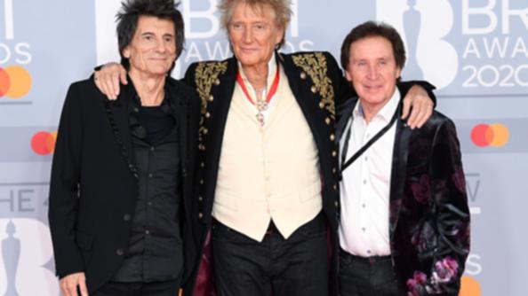 Ronnie Wood, Rod Stewart and Kenney Jones