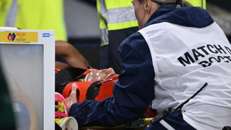 Superstar fullback Joseph-Aukuso Suaalii was knocked out in the first half by an accidental knee.