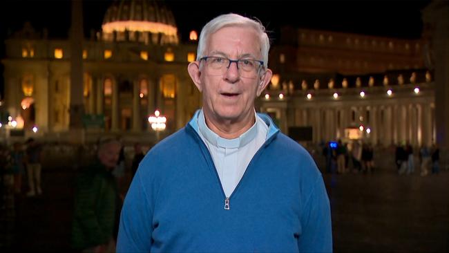 Father Tony Banks appeared on Weekend Sunrise on Saturday, speaking about Pope Leo XIV.
