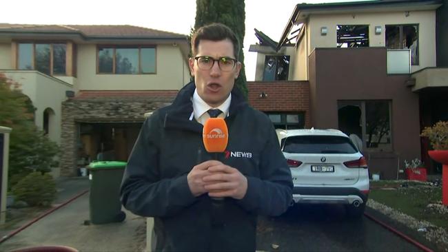 Sunrise reporter Andrew McCormack describes a family’s escape from their burning home on Thursday.