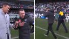 Craig McRae chokes back tears in emotional interview. 