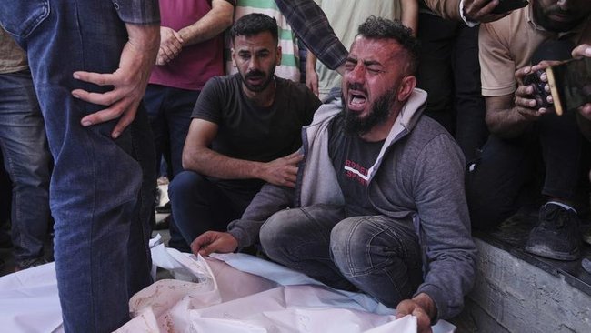 At least 50 people have died in Israeli bombardments as the military intensifies its operations. (AP PHOTO)