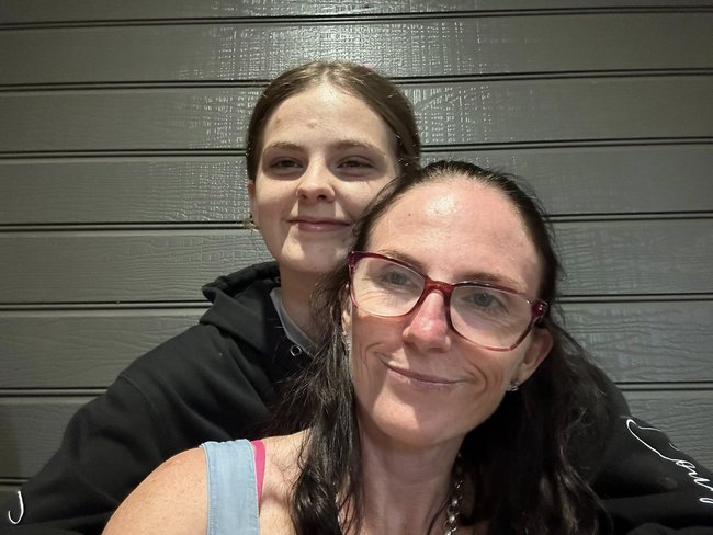 Pheobe Bishop and her mother, Kylie Johnson, who has been posting daily on social media in hopes of finding her.