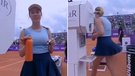 Danielle Collins was furious at the cameraman. 