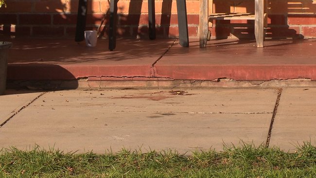 Blood at the property of the Good Samaritan who helped the man.
